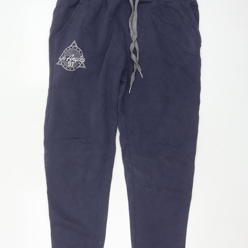 Tread Bare Men’s Blue XL Los Angeles 97 Fleece Jogger Trousers