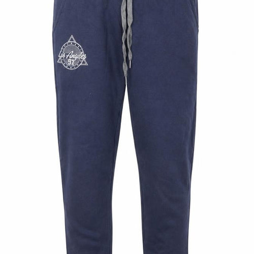 Tread Bare Men’s Blue XL Los Angeles 97 Fleece Jogger Trousers