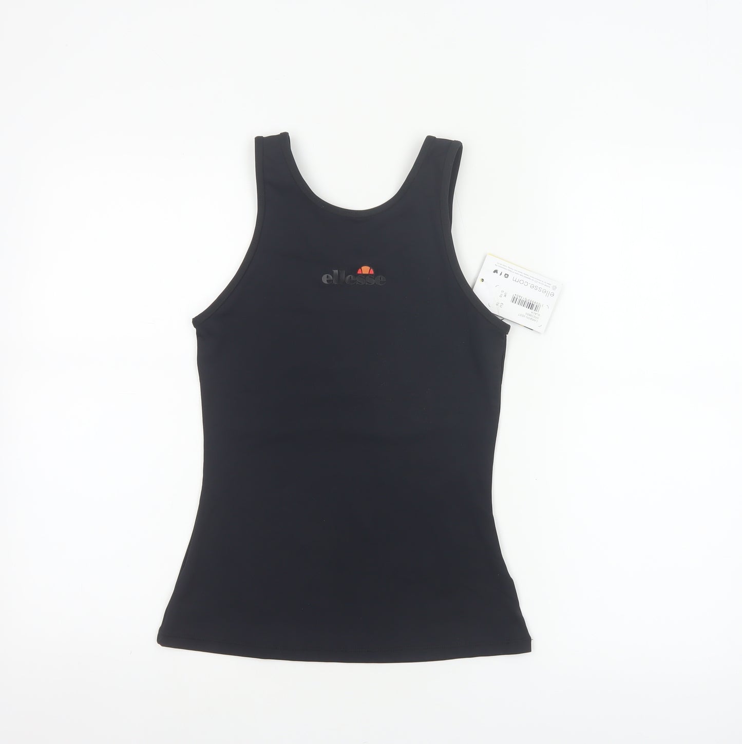 Ellesse Women Black UK 8 Athletic Stretch Tank Top Logo