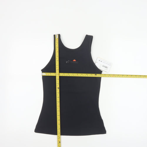 Ellesse Women Black UK 8 Athletic Stretch Tank Top Logo