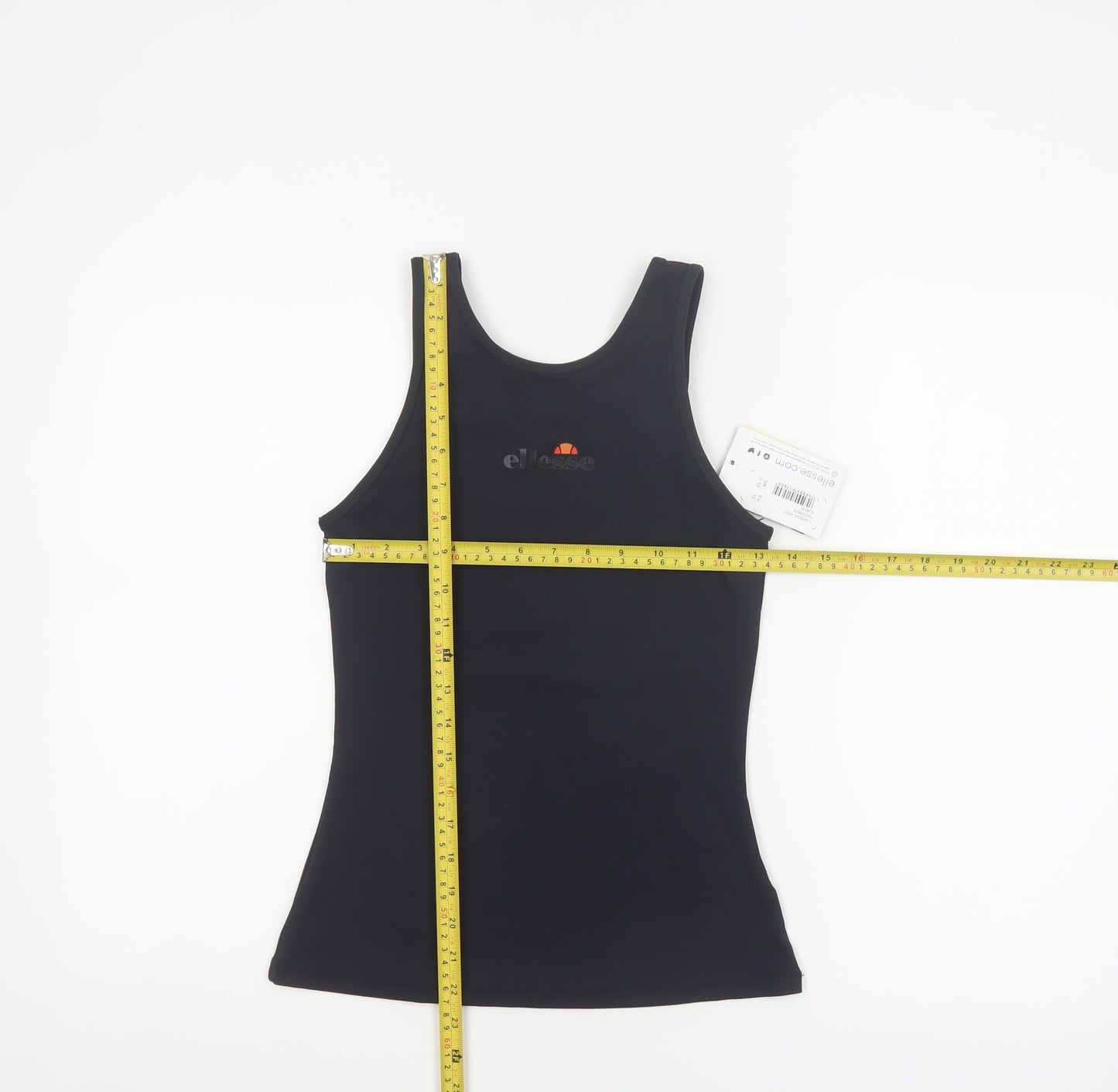Ellesse Women Black UK 8 Athletic Stretch Tank Top Logo