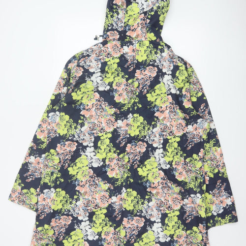 labelBe Women's Multicoloured UK 18 Floral Hooded Cotton Parka Jacket