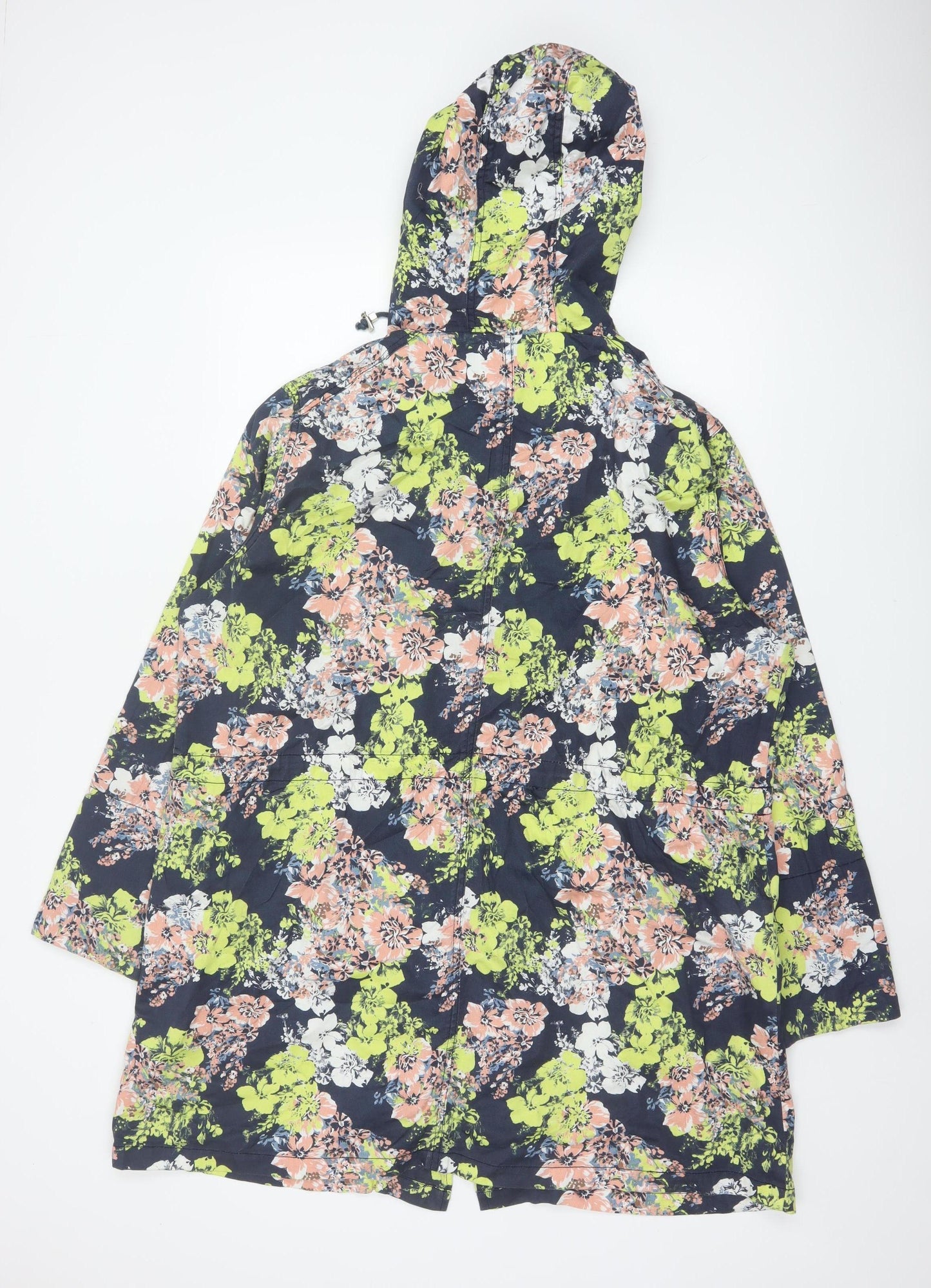 labelBe Women's Multicoloured UK 18 Floral Hooded Cotton Parka Jacket