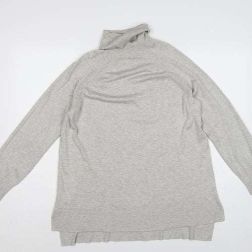 Peyton Primrose Women Grey L Roll Neck Tunic Jumper Long Sleeve Knit