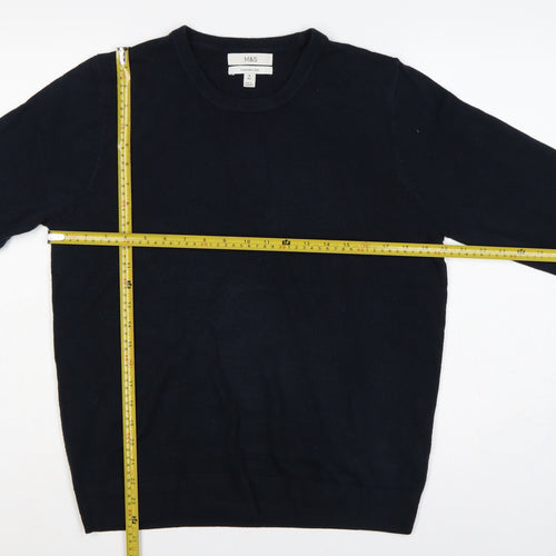 Marks and Spencer Men's Navy M Cashmilon Crew Neck Pullover Jumper