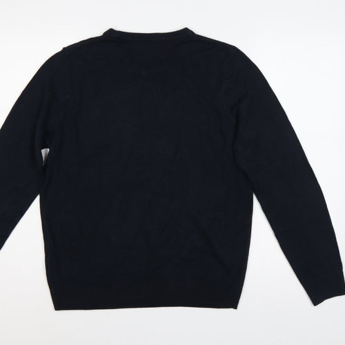 Marks and Spencer Men's Navy M Cashmilon Crew Neck Pullover Jumper