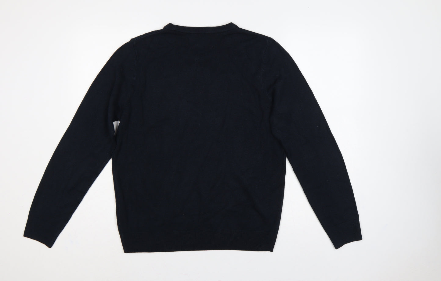 Marks and Spencer Men's Navy M Cashmilon Crew Neck Pullover Jumper