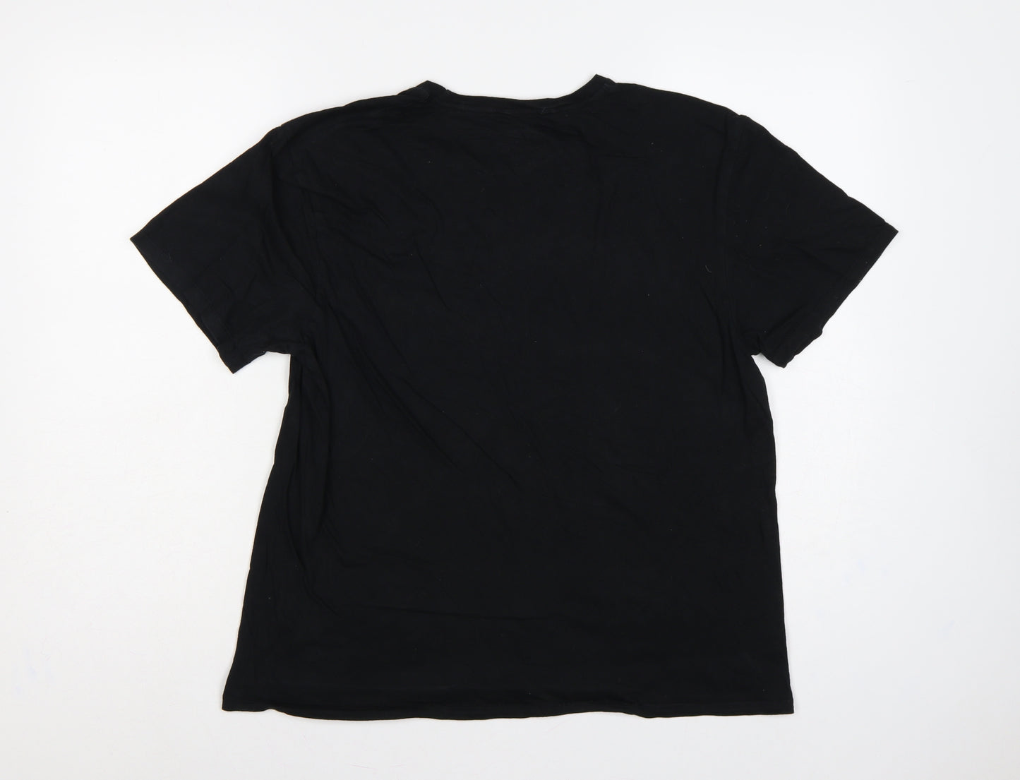 Champion Women’s Black L Basic Cotton Crew Neck Logo T-Shirt