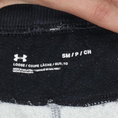 Under Armour Women's Grey Black S Loose Fleece Jogger Sweatpants