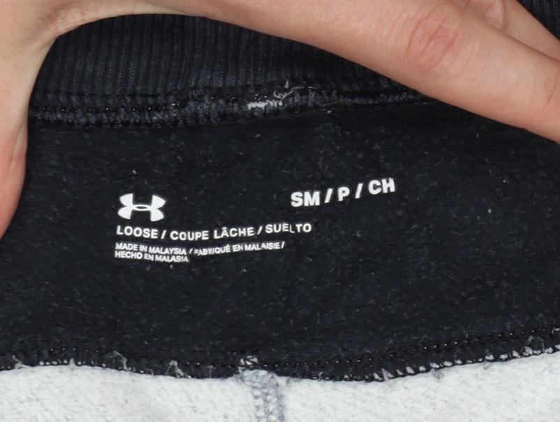 Under Armour Women's Grey Black S Loose Fleece Jogger Sweatpants