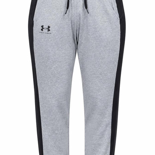Under Armour Women's Grey Black S Loose Fleece Jogger Sweatpants