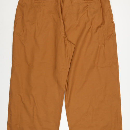 Marks & Spencer Women’s Gold Brown Size 24 Wide-Leg Trousers