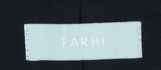 Farhi Women’s Black UK 10 Wide-Leg Wool Tailored Dress Trousers