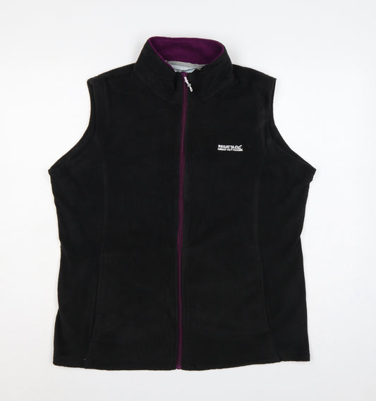 Regatta Women's Black UK 18 Fleece Bodywarmer Waistcoat Full Zip