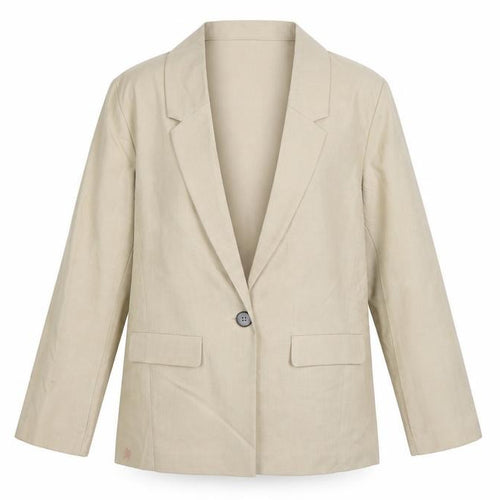 ASOS Women Beige UK 12 Single-Breasted Tailored Blazer Jacket