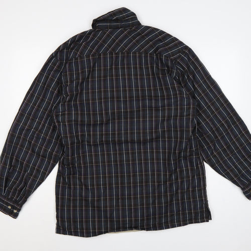 Champion Sherborne Men's Blue Check Lined Long Sleeve Button-Up Shirt M