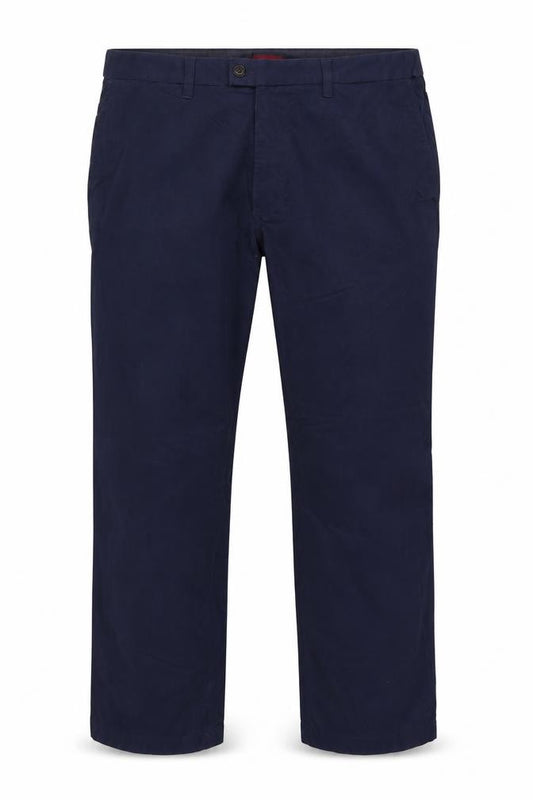 Marks and Spencer Men’s Navy 42in 33in Chino Straight Cotton Trousers