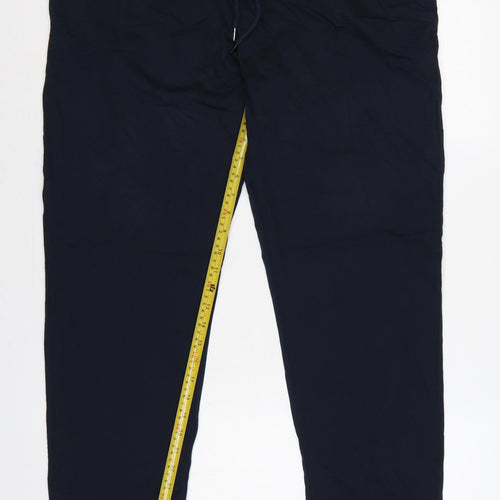 Marks and Spencer Men’s Blue XL Regular Cotton Blend Jogger Trousers