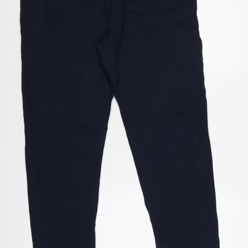 Marks and Spencer Men’s Blue XL Regular Cotton Blend Jogger Trousers