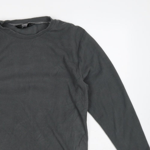 Harvey James Men's Grey L Fleece Crew Neck Pullover Sweatshirt