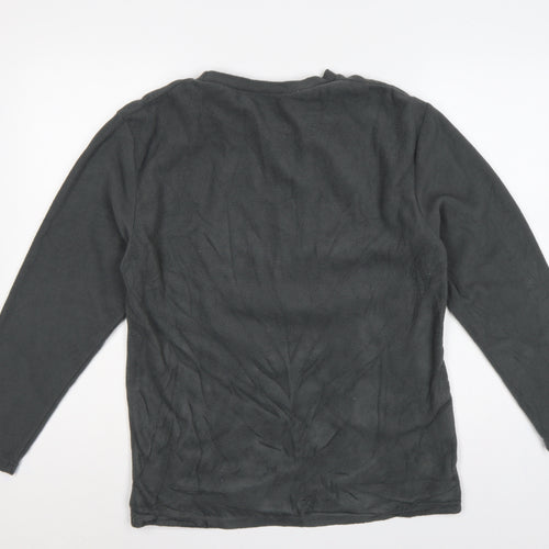 Harvey James Men's Grey L Fleece Crew Neck Pullover Sweatshirt