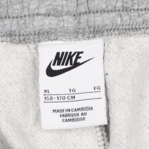 Nike Boys Grey XL 158-170cm Cargo Joggers Sweatpants Logo