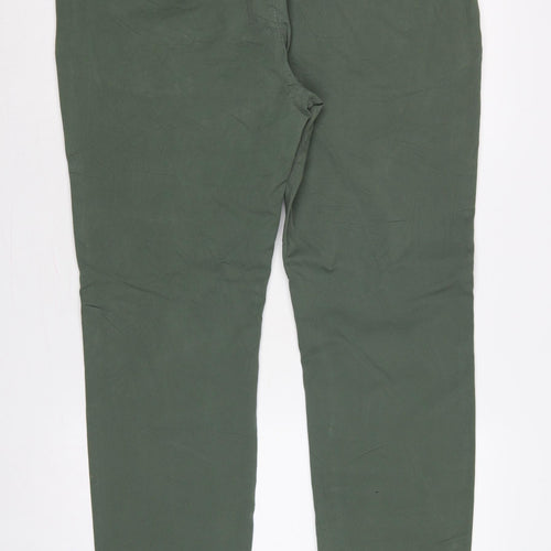 Marks & Spencer Men Green 40 33 Slim Ultimate Chino Trousers