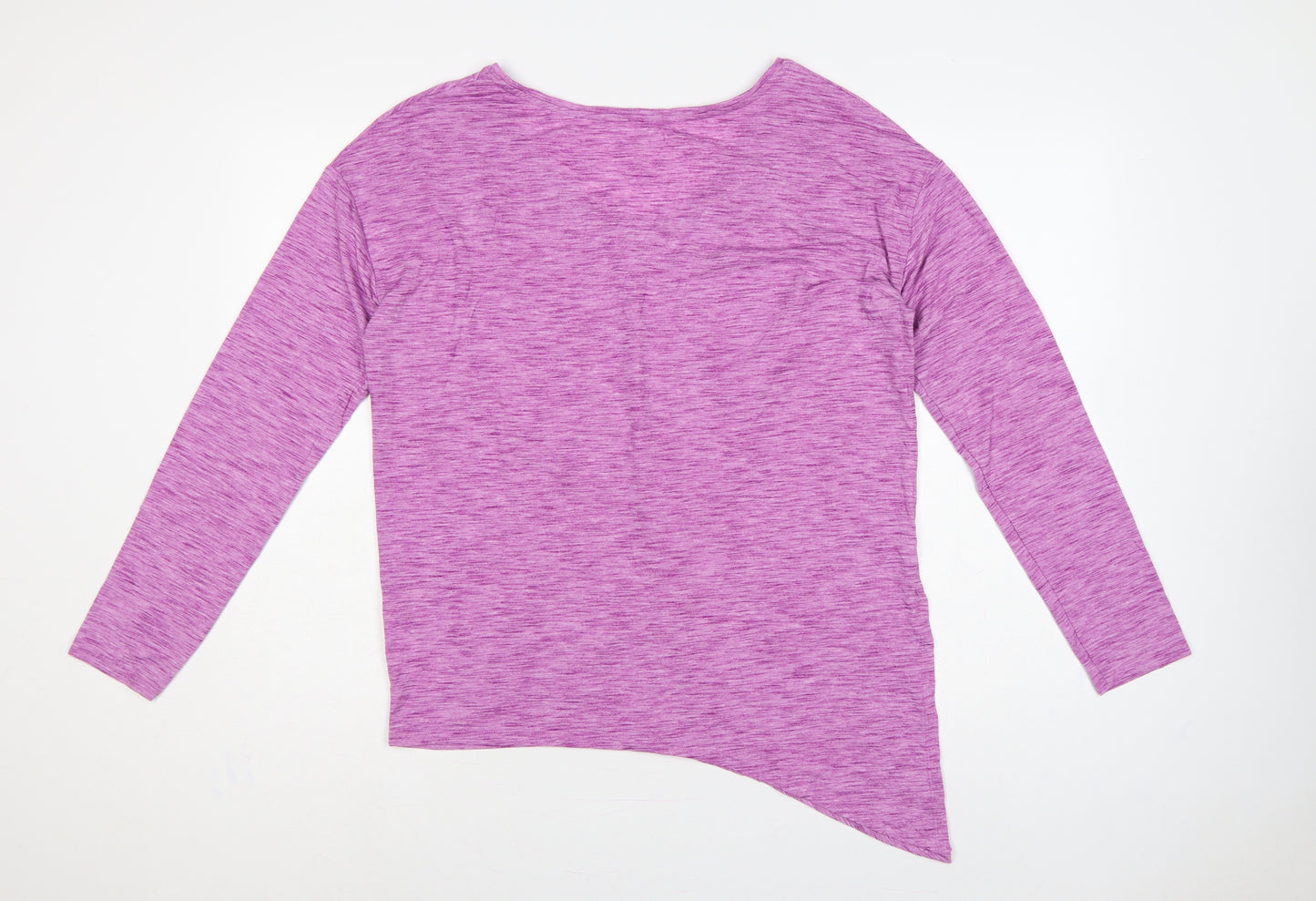 GapFit Women Purple M Breathe V-Neck Long Sleeve Activewear T-Shirt