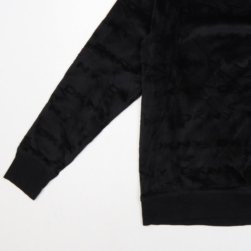 Additional view of DKNY Women’s Black M Logo Velour Pullover Sweatshirt