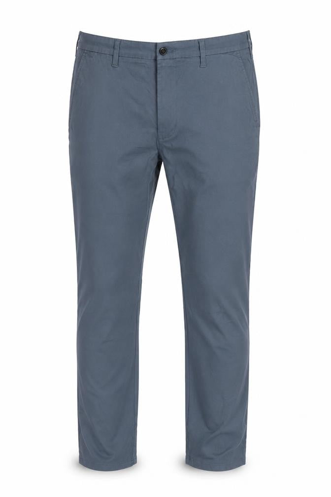 Marks and Spencer Men's Blue 40/29 Slim Fit Cotton Chino Trousers