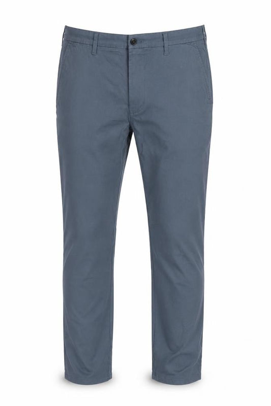 Marks and Spencer Men's Blue 40/29 Slim Fit Cotton Chino Trousers