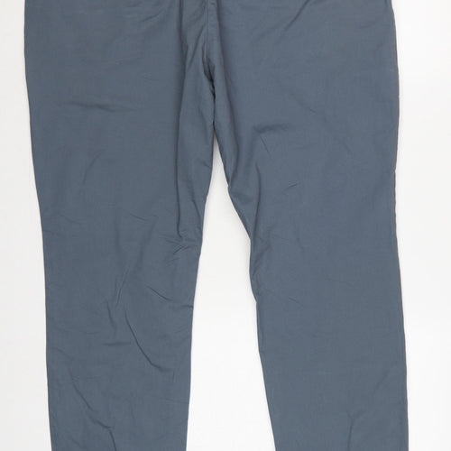 Marks and Spencer Men's Blue 40/29 Slim Fit Cotton Chino Trousers
