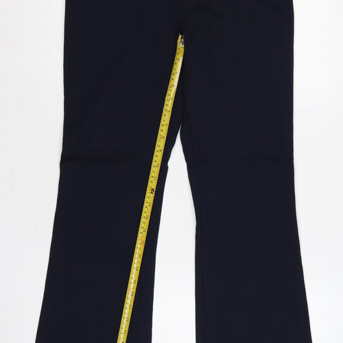 M&S Women’s Blue UK 14 Short High Rise Stretch Flared Leggings