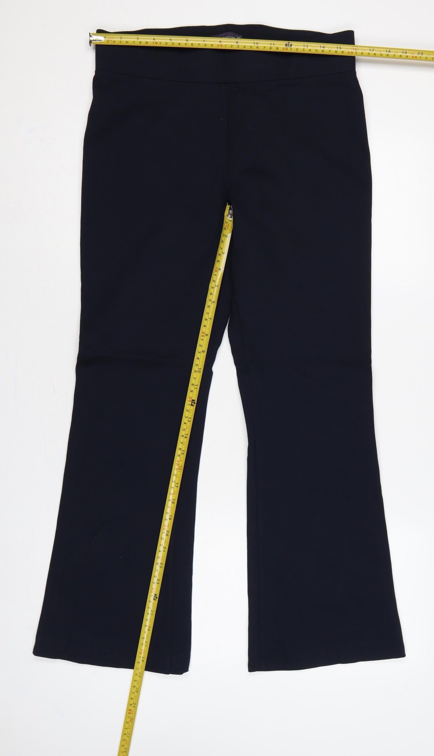 M&S Women’s Blue UK 14 Short High Rise Stretch Flared Leggings