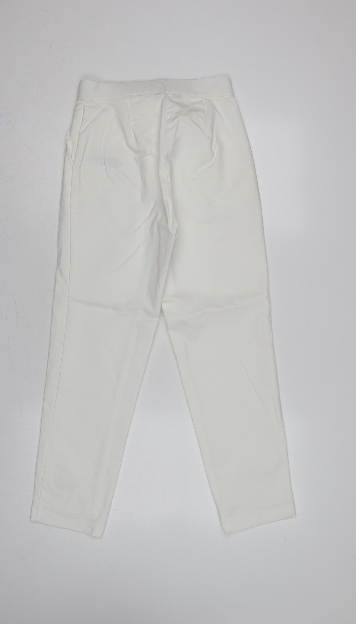 Marks and Spencer Women Ivory UK 6 Short Tapered Trousers