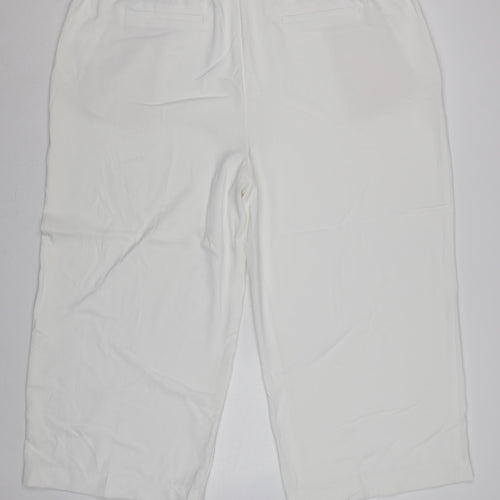 Marks and Spencer Women Ivory UK 22 Cropped Drawstring Trousers
