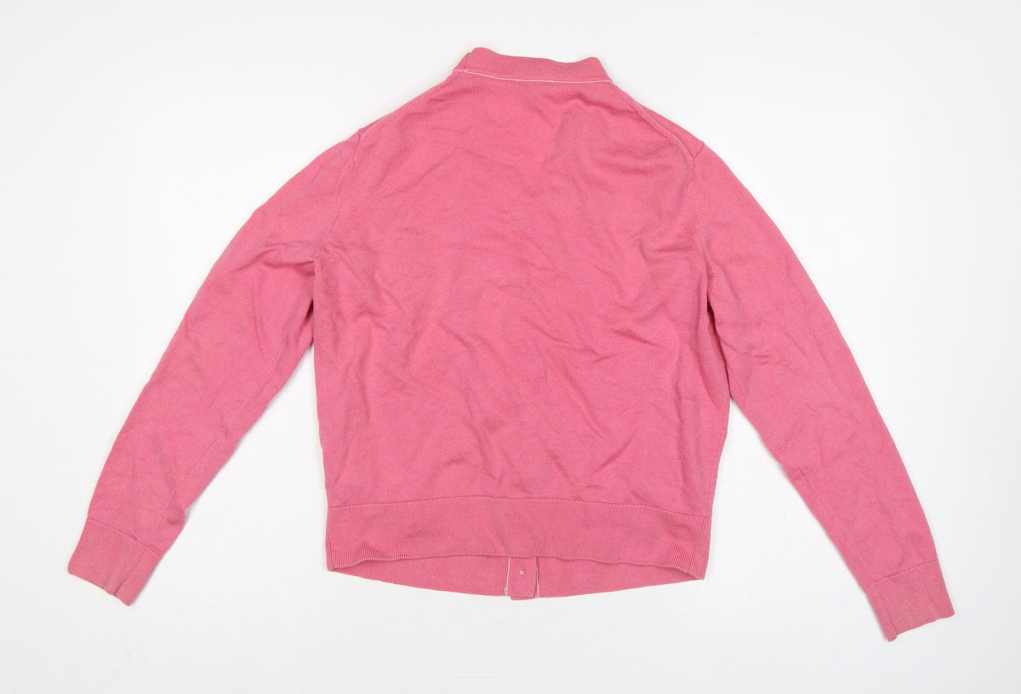 COS Women Pink Wool V-Neck Button Cardigan Size S