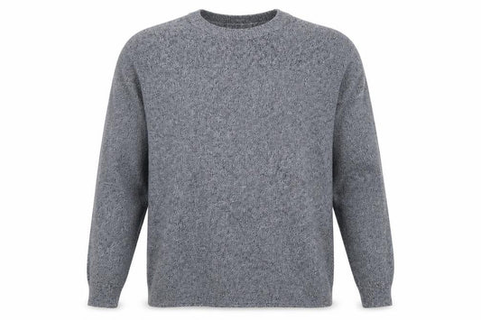 Folk Men's Grey XL Crew Neck Organic Cotton Knit Pullover Jumper