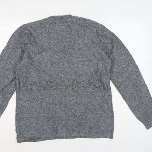 Folk Men's Grey XL Crew Neck Organic Cotton Knit Pullover Jumper