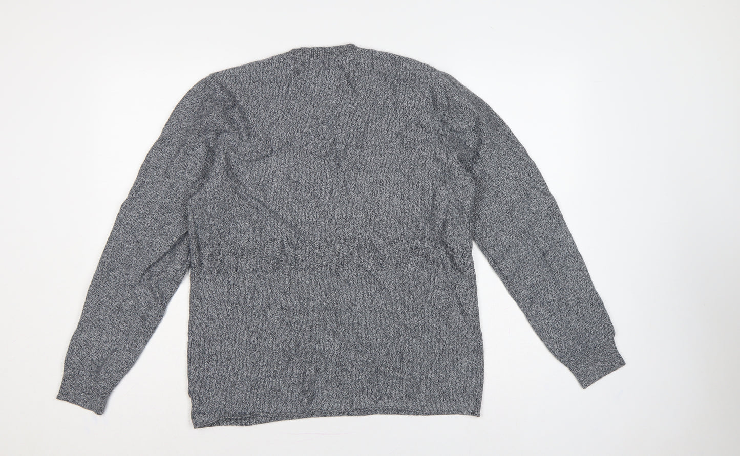Folk Men's Grey XL Crew Neck Organic Cotton Knit Pullover Jumper
