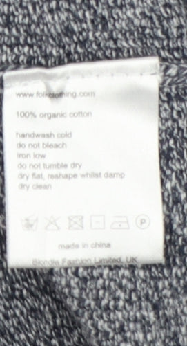 Folk Men's Grey XL Crew Neck Organic Cotton Knit Pullover Jumper