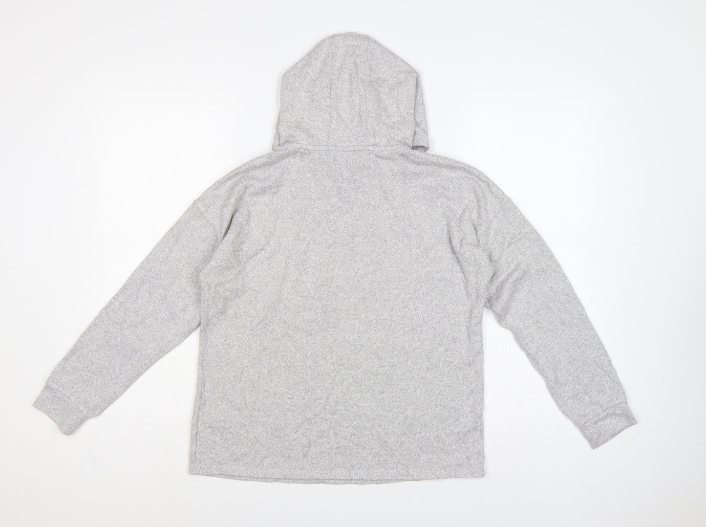 Marks and Spencer Girls Grey 12-13 Years Pullover Hooded Knit Hoodie