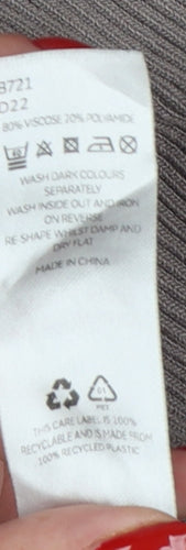 Michelle Keegan Women’s Brown UK 12 Ribbed Cape Layered Jumper