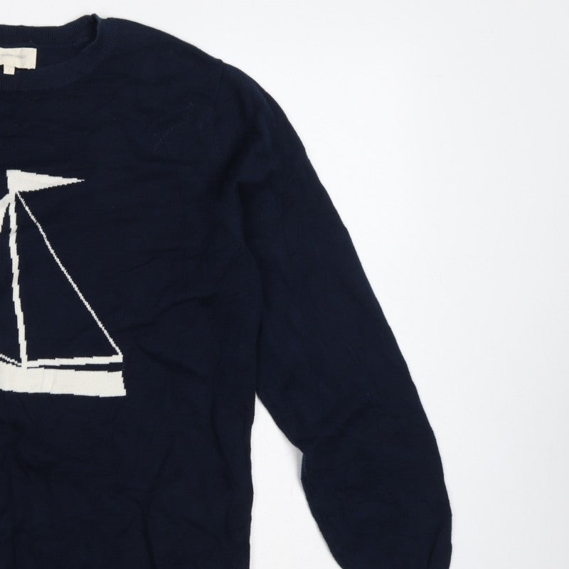Additional view of Frederik Andersson Copenhagen Men’s Navy L Sailboat Knit Jumper