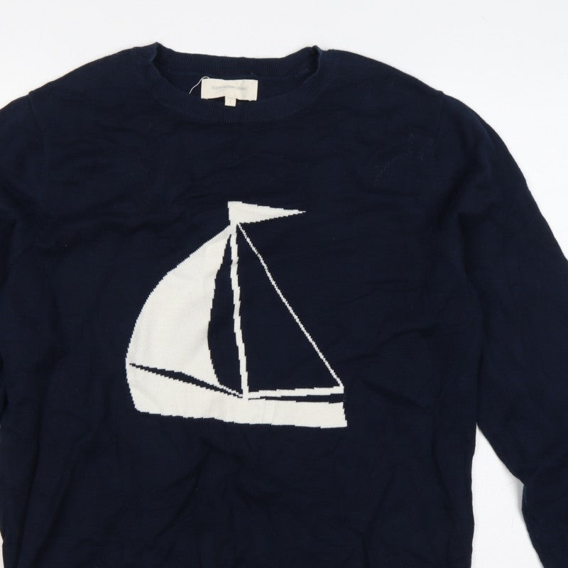 Additional view of Frederik Andersson Copenhagen Men’s Navy L Sailboat Knit Jumper