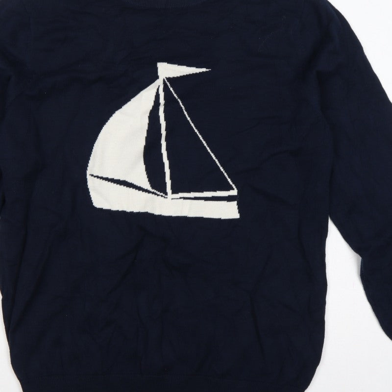 Additional view of Frederik Andersson Copenhagen Men’s Navy L Sailboat Knit Jumper