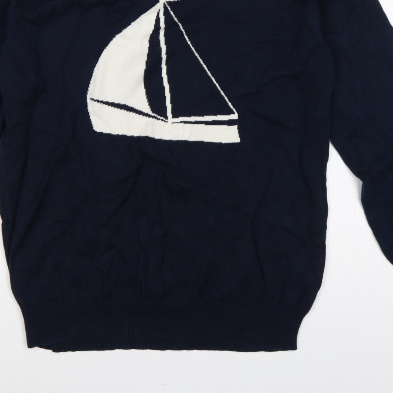 Additional view of Frederik Andersson Copenhagen Men’s Navy L Sailboat Knit Jumper