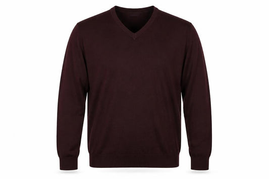 James Pringle Men’s Brown V-Neck Knit Pullover Jumper Size L
