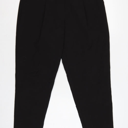 New Look Women Black UK 10 High Rise Tapered Tailored Trousers