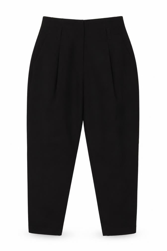 New Look Women Black UK 10 High Rise Tapered Tailored Trousers